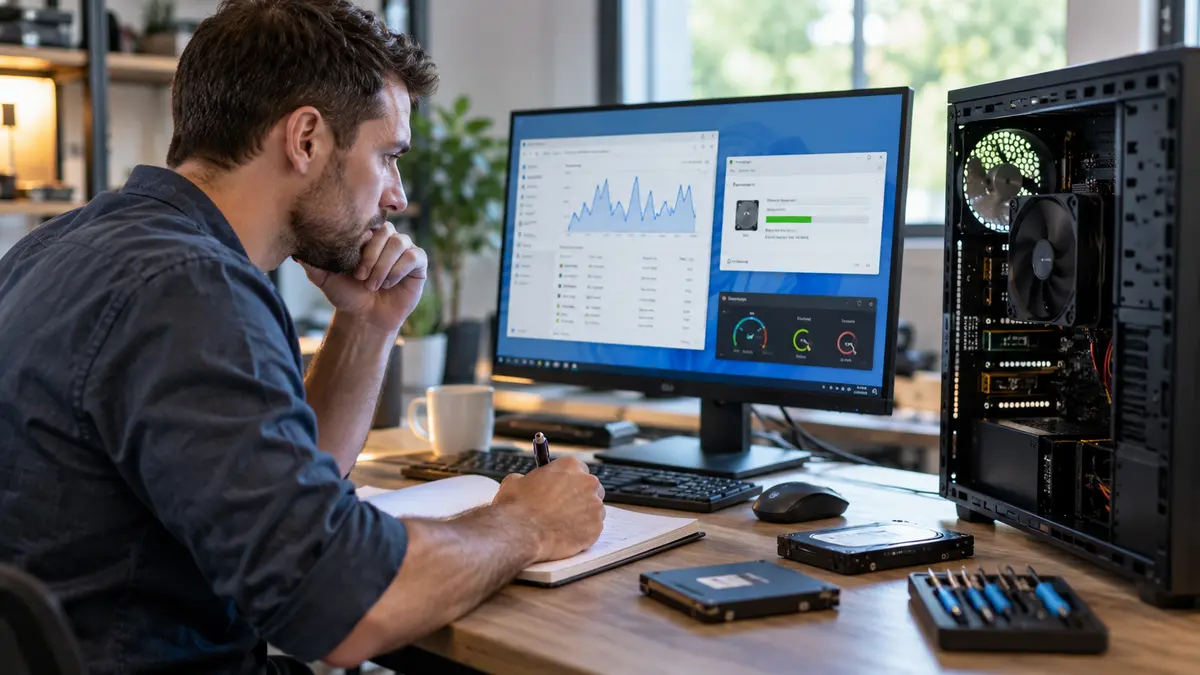 How to Troubleshoot a Slow Computer in the Right Order editorial image